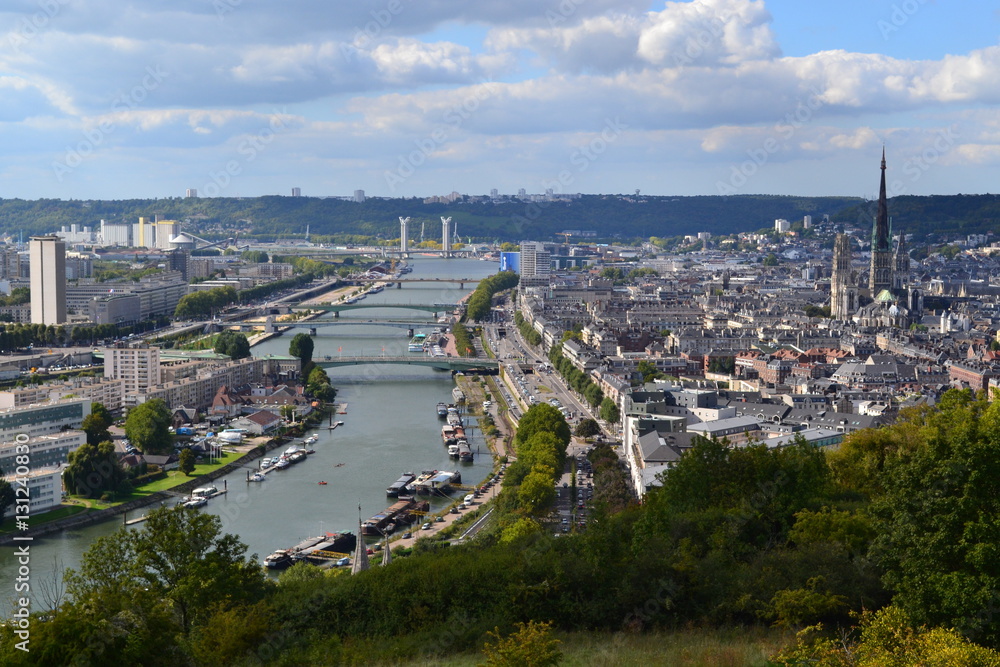 Rouen vu de la côte SainteCatherine,
