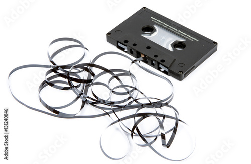 cassette tape isolated on a white background