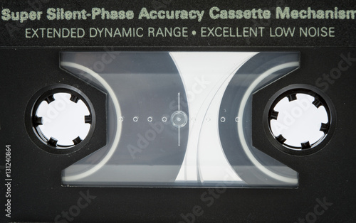 cassette tape isolated on a white background photo