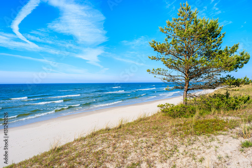 View of beach in Bialogora village  Baltic Sea  Poland