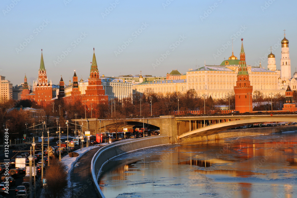 Obraz premium Kreml moskiewski. Światowego Dziedzictwa UNESCO. Kolorowe zdjęcie.