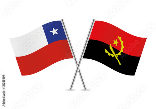 Chile and Angola flags. Vector illustration. Free Download Chile and Angola flags. Vector illustration. - GFXLoad