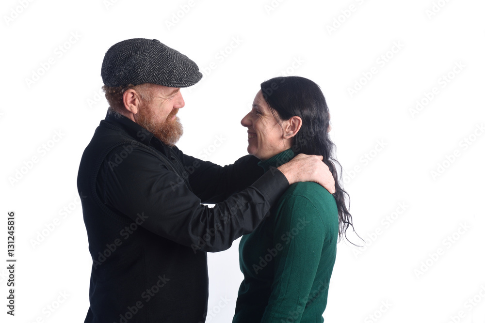 Couple in love with white background Couple in love with white background