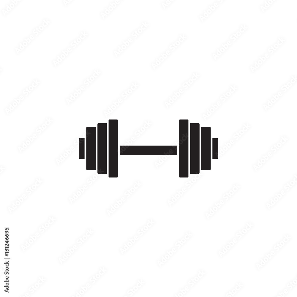 Dumbbel solid icon, gym tool, vector graphics, a filled pattern on a white background, eps 10. Dumbbel solid icon, gym tool, vector graphics, a filled pattern on a white background, eps 10.