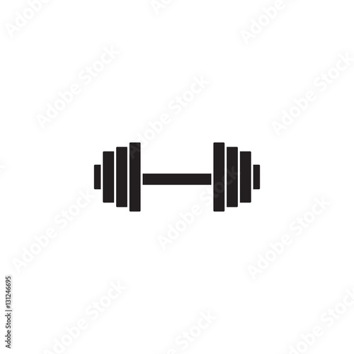 Dumbbel solid icon, gym tool, vector graphics, a filled pattern on a white background, eps 10.