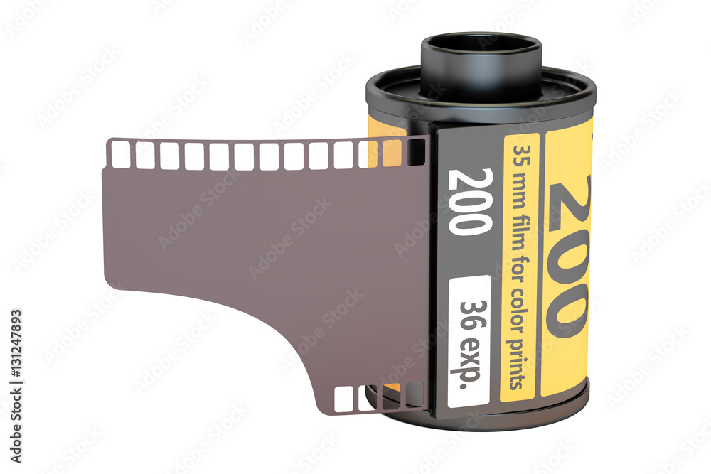 35 mm camera film, 3D rendering 35 mm camera film, 3D rendering
