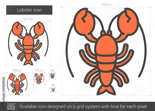 Lobster line icon.