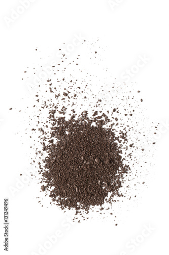 Brown color eyeshadow make up powder on background