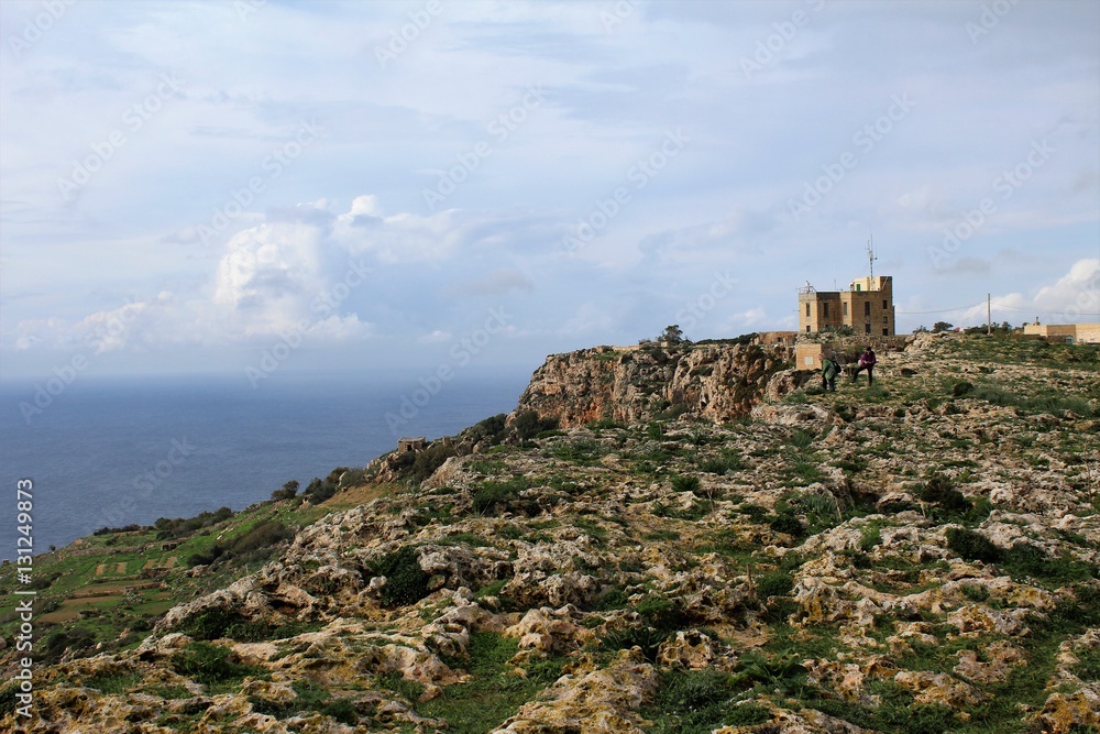Dingli Cliffs of Malta Landscape Countryside by the Sea