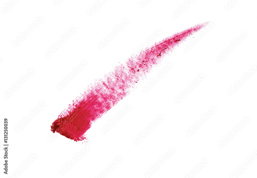 Beautiful red color lipstick brush stroke on background Beautiful red color lipstick brush stroke on background