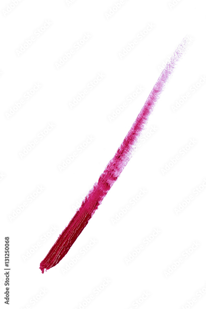 Beautiful red color lipstick brush stroke on background Beautiful red color lipstick brush stroke on background