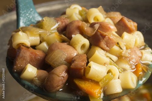 pasta fagioli, the Italian bean and pasta soup 