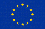 EU Flag Puzzle Background Illustration
