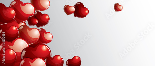 Glossy sweet hearts