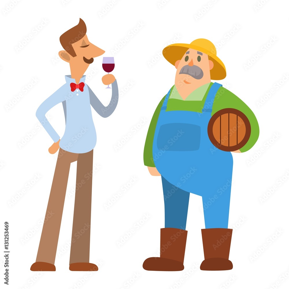 Garden harvest farmer people vector character Garden harvest farmer people vector character