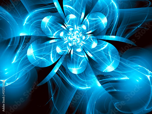 Fractal glass flower - abstract digitally generated image