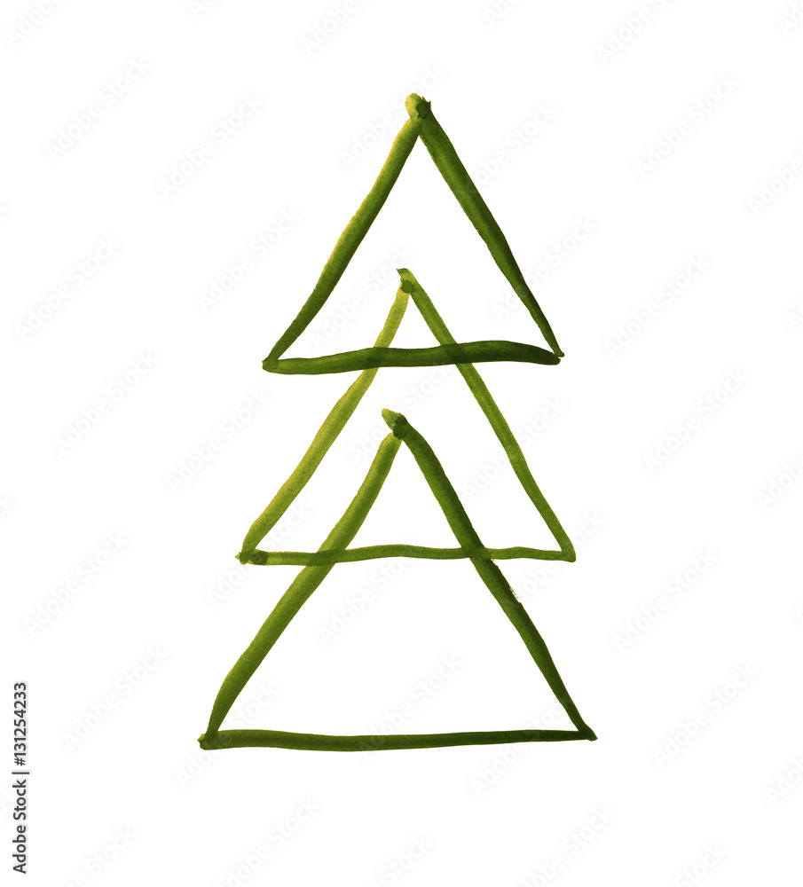 Intersecting triangles painted with watercolors Intersecting triangles painted with watercolors