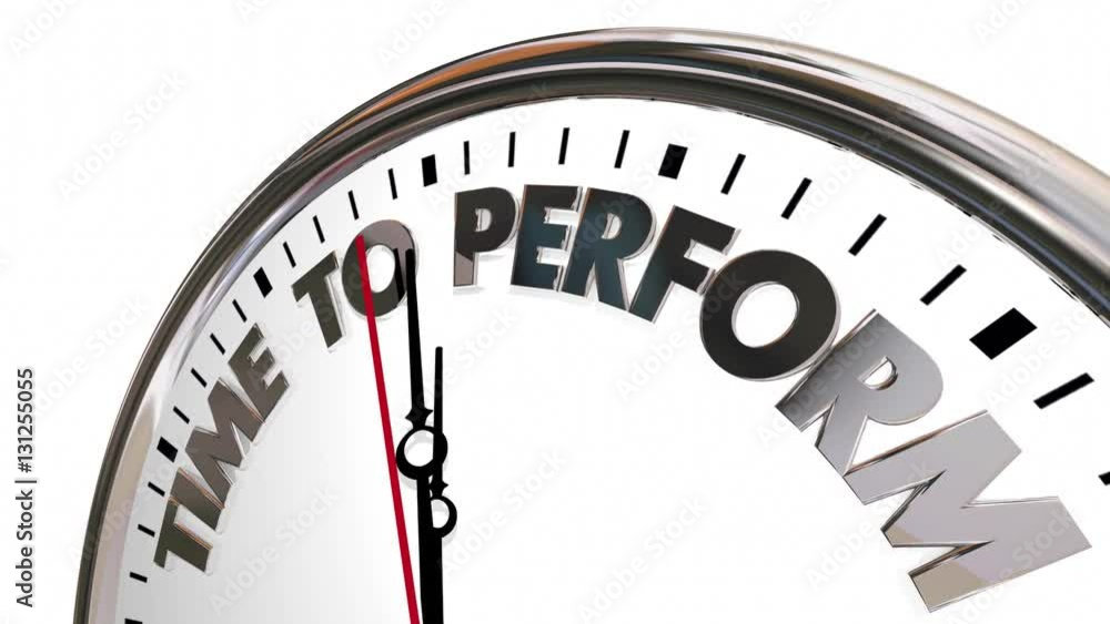 Time to Perform Do Job Clock Words 3d Animation Time to Perform Do Job Clock Words 3d Animation