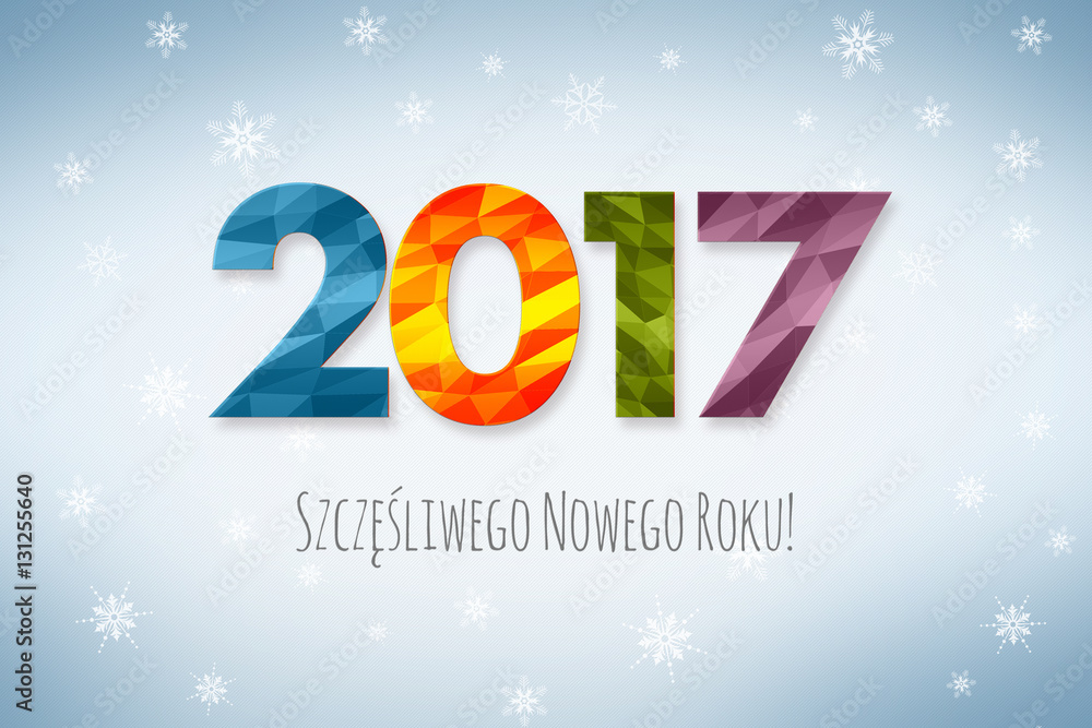 Szczęśliwego Nowego Roku 2017 - obrazy, fototapety, plakaty 
