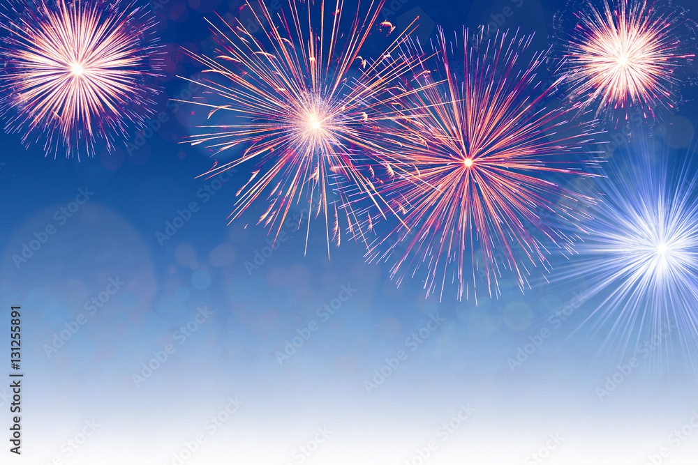 Fototapeta premium Silvester Feuerwerk
