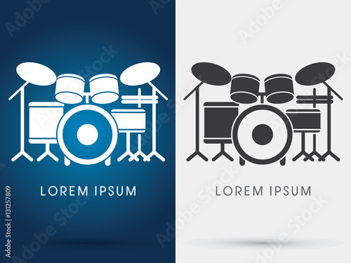 Drum Set, Music graphic vector