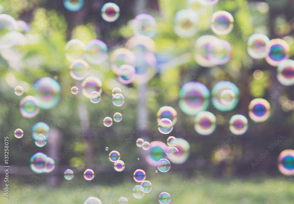 Rainbow bubbles.