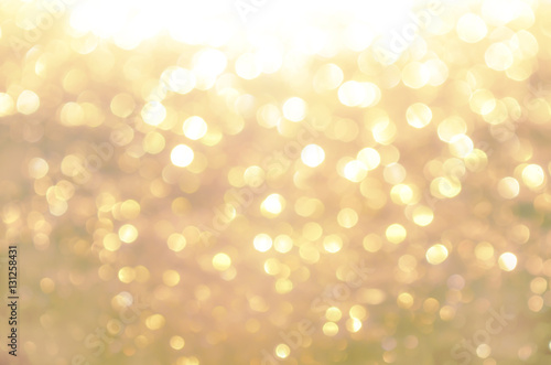 Gold abstract background with bokeh