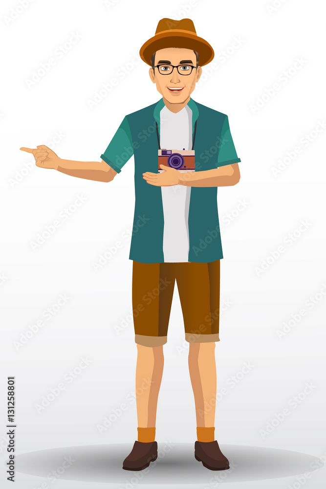 people vacation, man traveling. vector illustration design template elements. people vacation, man traveling. vector illustration design template elements.