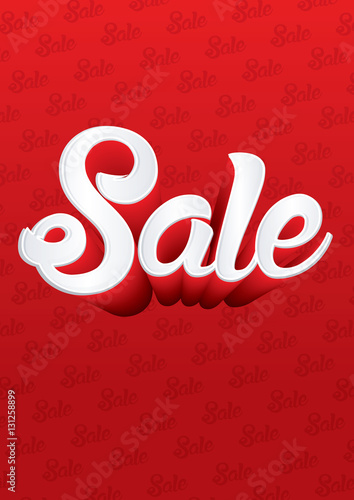 Sale text poster vector