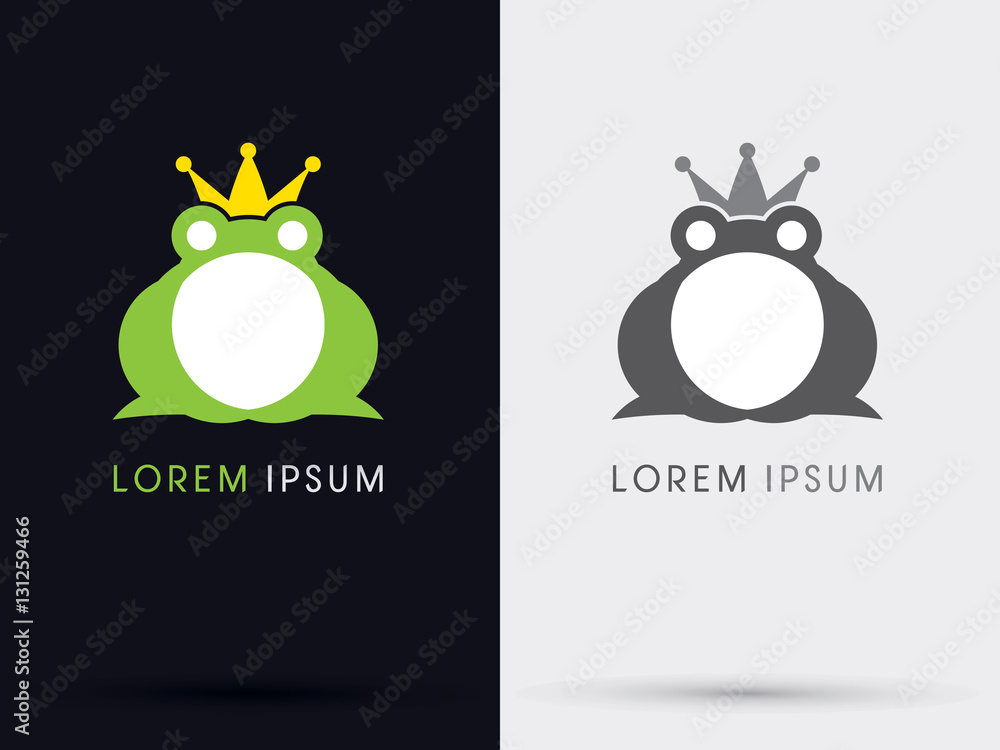 Prince frog logo vector. Prince frog logo vector.