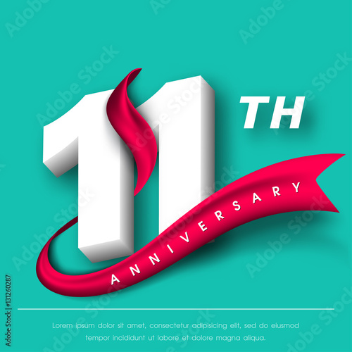 Anniversary emblems 11 anniversary template design