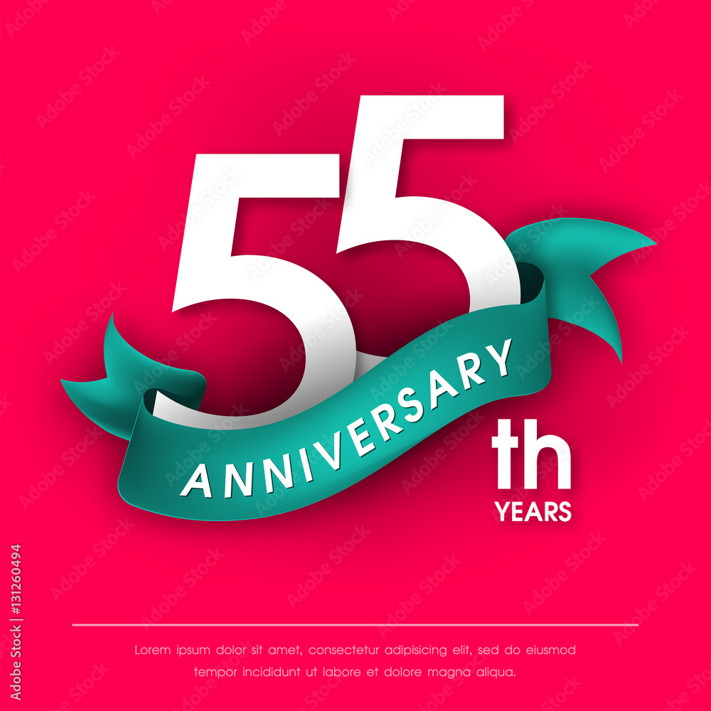 Anniversary emblems template design Adobe Stock