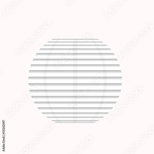 vector white chinese paper lantern with transparency and gradient shadows for wedding, new year, street festivals and any celebrations