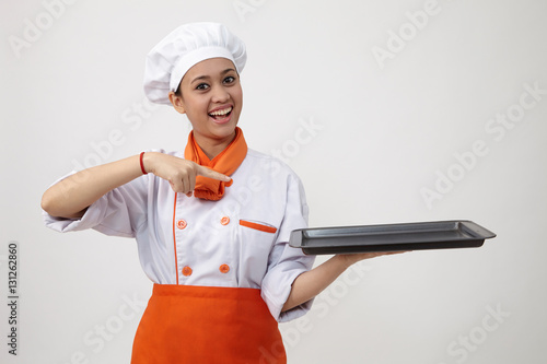 Obraz na plátně indian woman chef