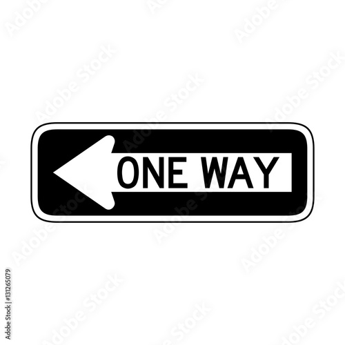 Vector One Way Sign Icon