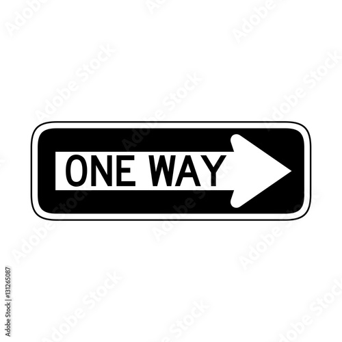 Vector One Way Sign Icon