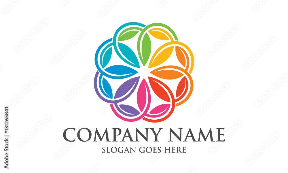 Fototapeta premium Colorful Elegant Abstract Circular Logo Image Vector