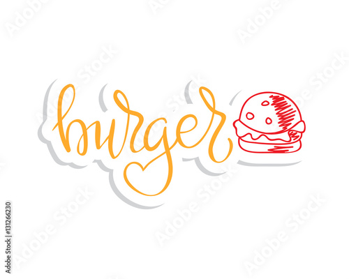 Fast food menu vector background.