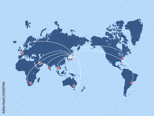 海外旅行 インバウンド 世界地図