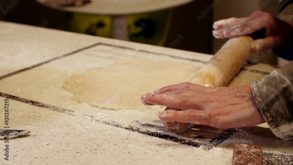 rolling pie dough close up - unique angle rolling pie dough close up - unique angle