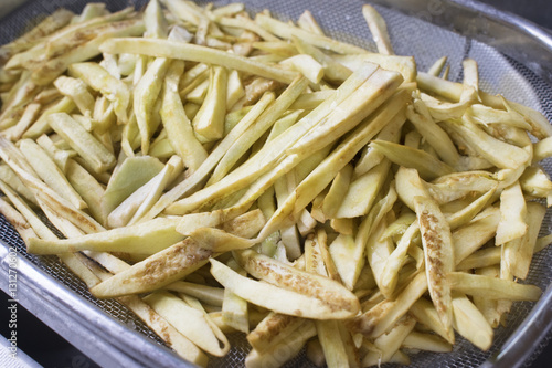 home made raw french fries