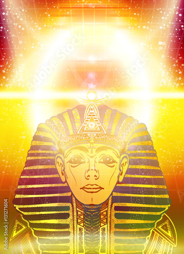 Golden Pharaoh, ancient Egypt, esoteric background