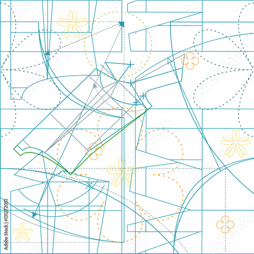Seamless dressmaking pattern