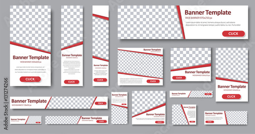 Set of web banners in standard sizes.