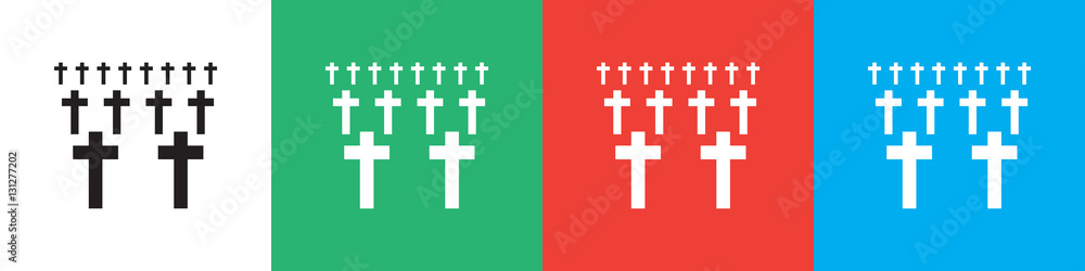 Obraz premium cemetery icon illustration