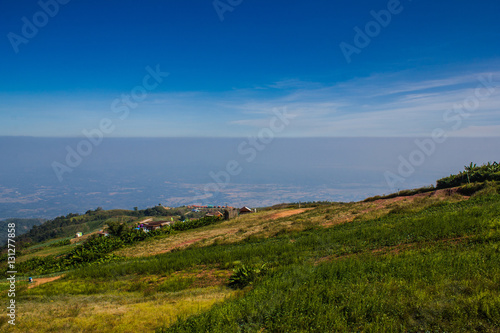 Mountain with the sky at Phu Thap Boek in Phetchabun,Thailand.