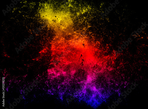 abstract colored dust on black background © stmax113