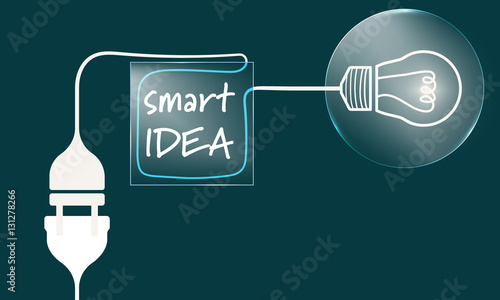 Vector glass transparency objects with the words smart idea