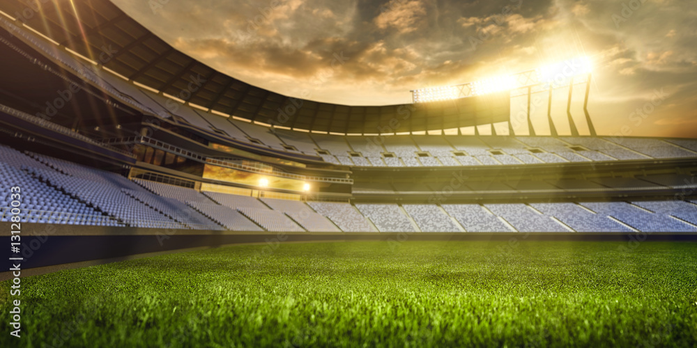 Fototapeta premium 3d render emptry stadium evening