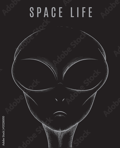 Head of space alien